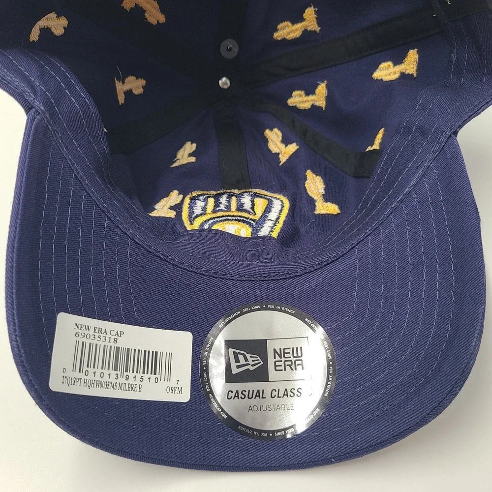 Milwaukee Brewers Hat Strapback New Era Blue Yellow MLB Spring Training Cactus